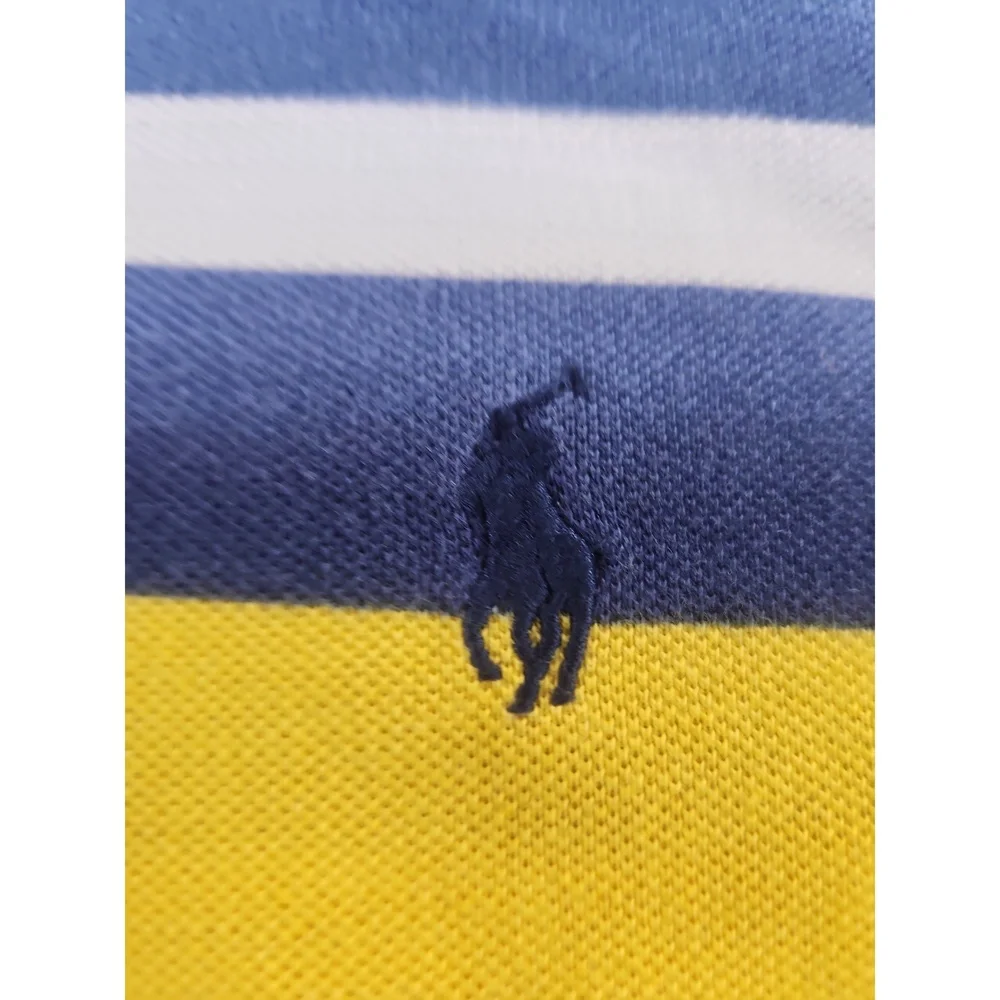 Polo Ralph Lauren Striped Classic Fit Polo Shirt Size S Breathable Cotton Mesh